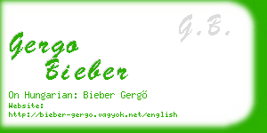 gergo bieber business card