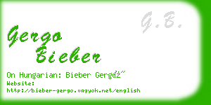 gergo bieber business card